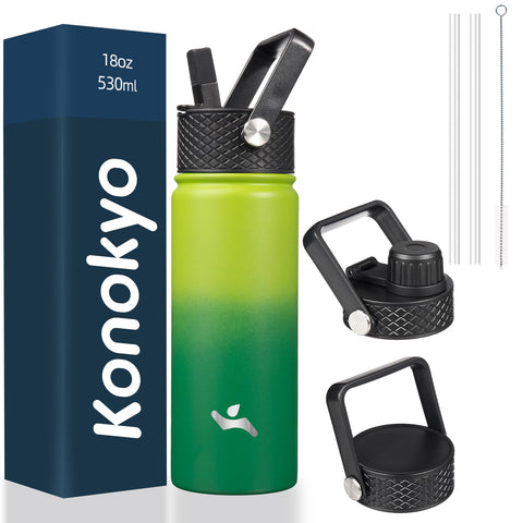 Konokyo Bamboo Grove 18oz bottle front view for on-the-go hydration.