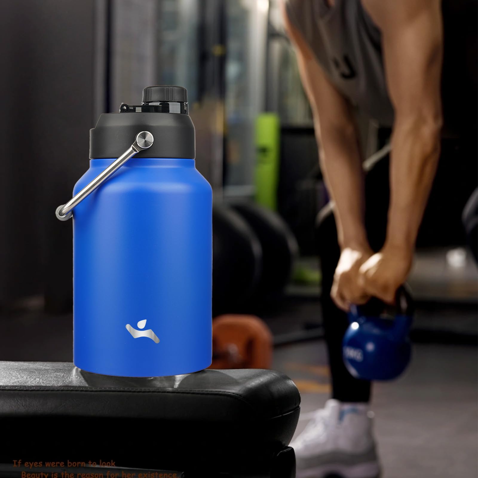 Konokyo bottle blue leak-proof design, dust-proof exterior for travel use