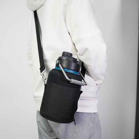 Konokyo bottle blue with carrying pouch, portable hydration solution