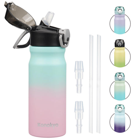 Konokyo insulated bottle front view with matte finish for on-the-go hydration