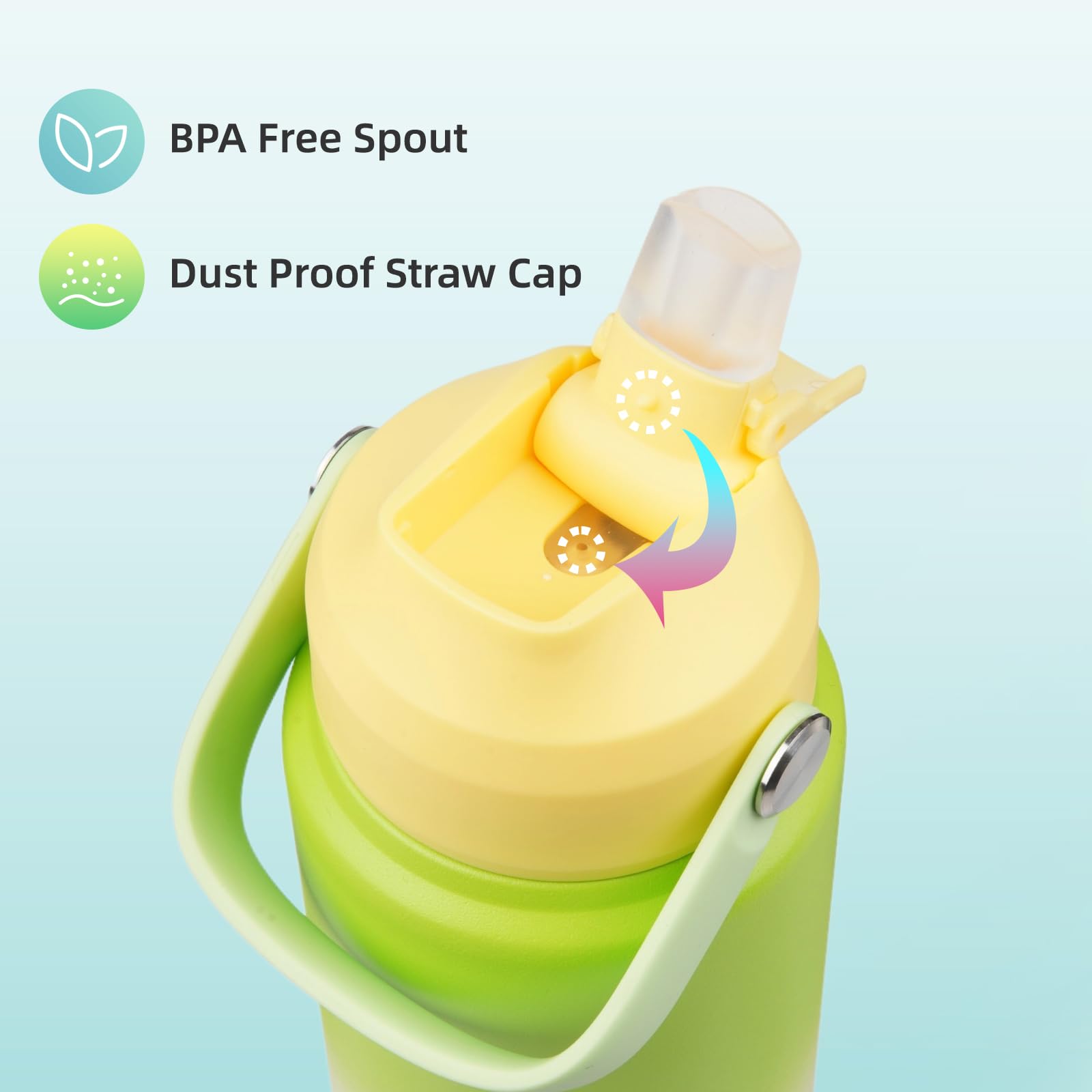 Konokyo bottle leak-proof spout supports controlled, spill-free sipping.
