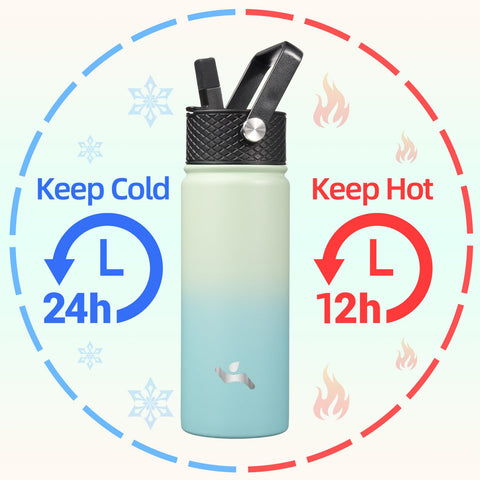 Konokyo bottle with sip lid for hot drinks offers convenient one-hand sipping.