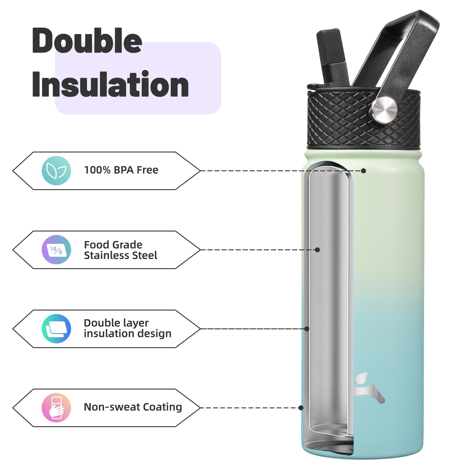 Konokyo flex-removable lid for smoothies and fruit drinks.