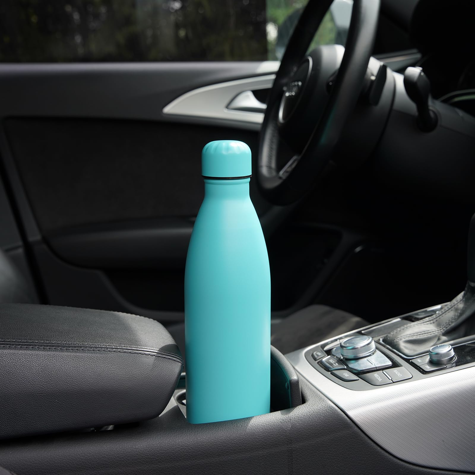 Konokyo gray bottle for hiking and gym, compact enough to fit in backpacks