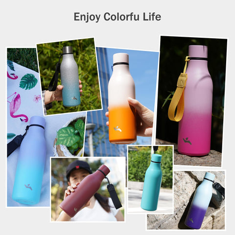 Konokyo insulated bottle in action during workout session.