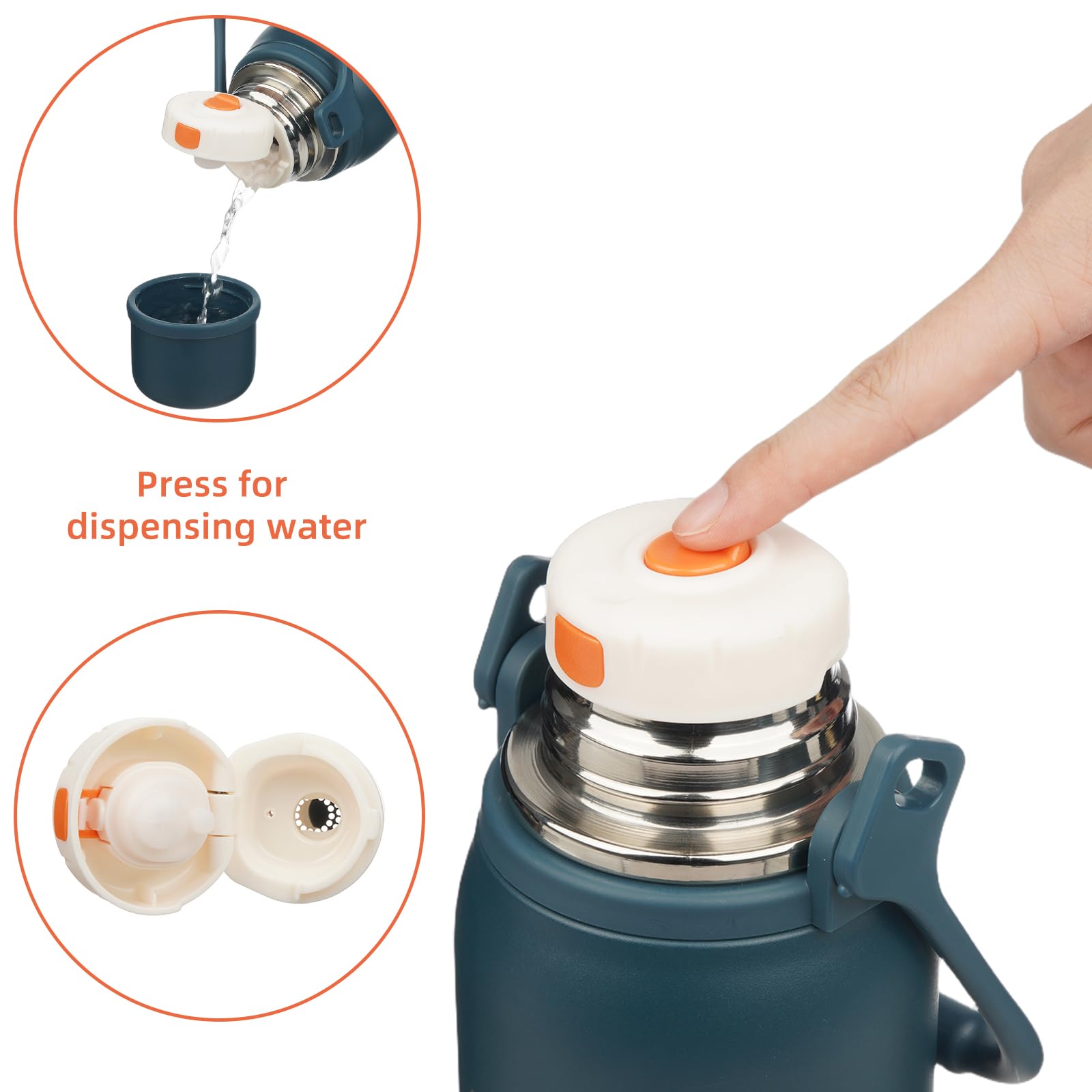 Konokyo leak-proof double lid prevents spills during transport.