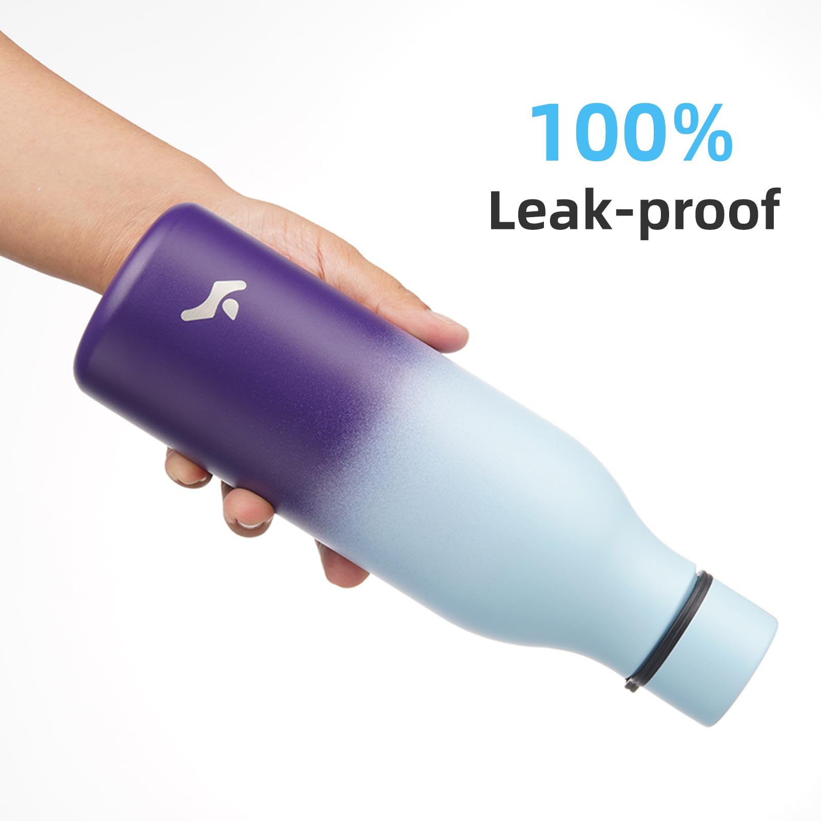 Konokyo Ocean Dream bottle in car cup holder demonstrates ideal everyday fit.