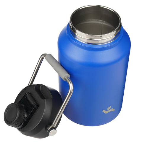 Konokyo stainless steel insulated bottle blue exterior, durable and non-sweat