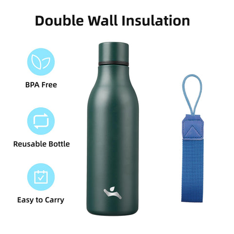 Konokyo wide-strap design makes carrying the bottle comfortable during workouts and commutes