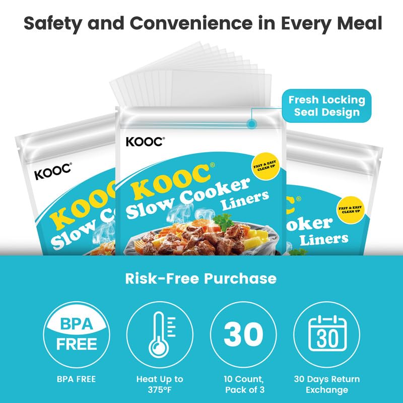 KOOC BPA-free disposable liners ready for single-use cooking and storage