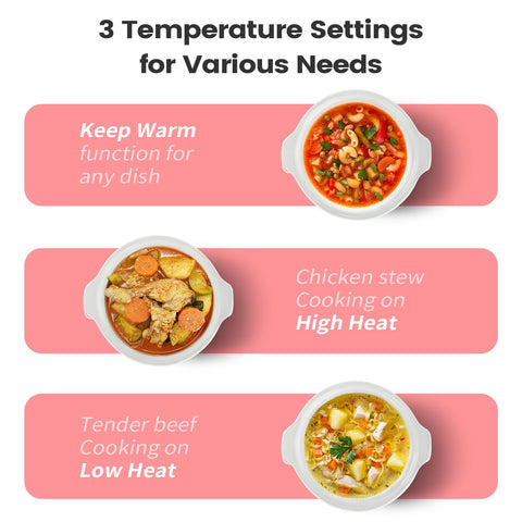 KOOC three-temperature controls with indicator lights help monitor progress.