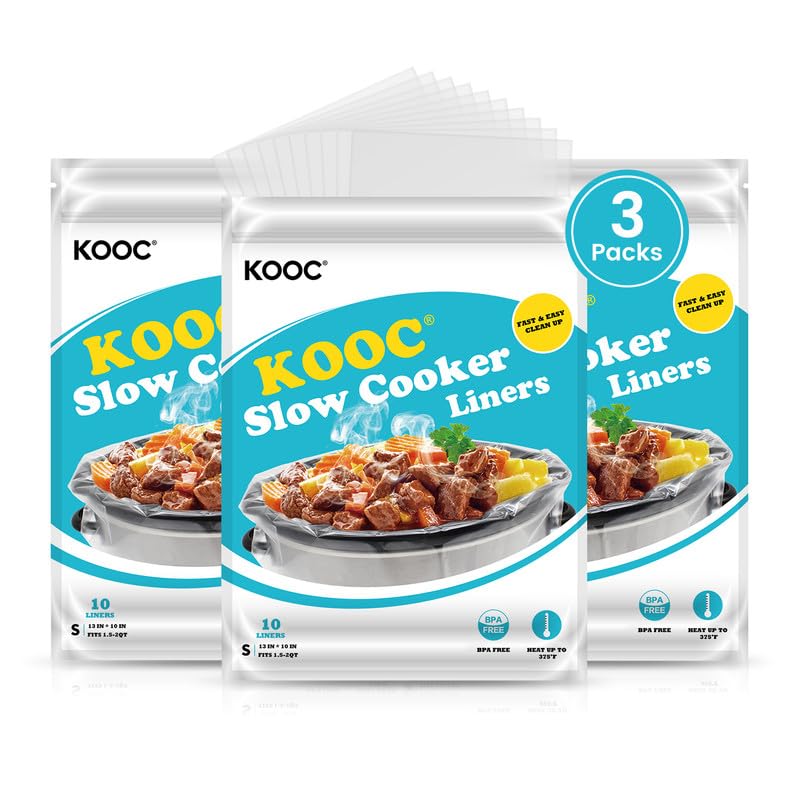 KOOC slow cooker liners in package for easy mess-free meal prep
