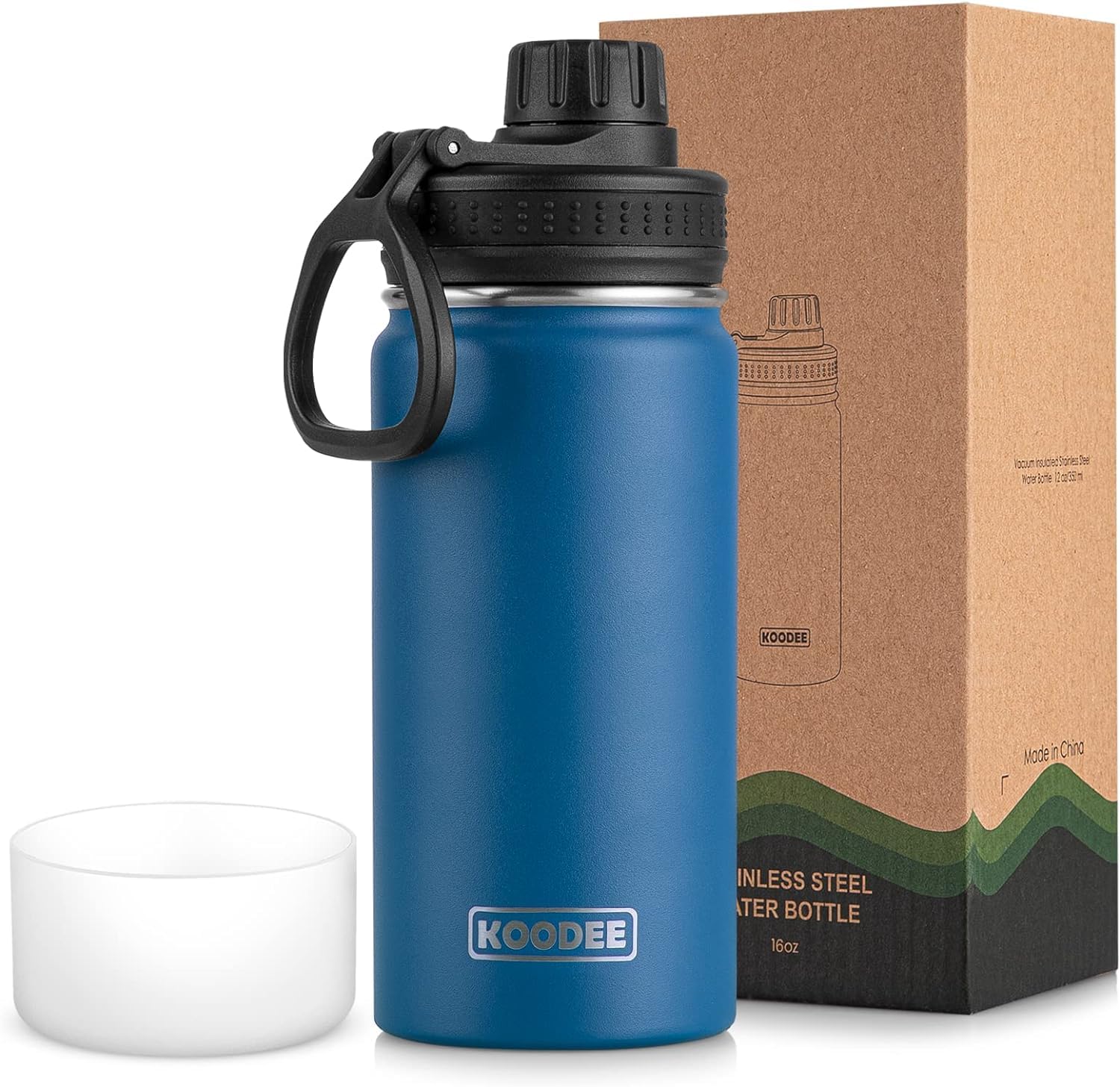 koodee 16 oz navy bottle body with durable stainless steel for daily hydration
