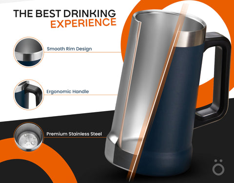 KooK Olive mug with large handle for easy gripping
