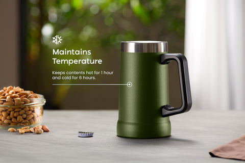 KooK Olive vacuum insulation maintains temperature during travel
