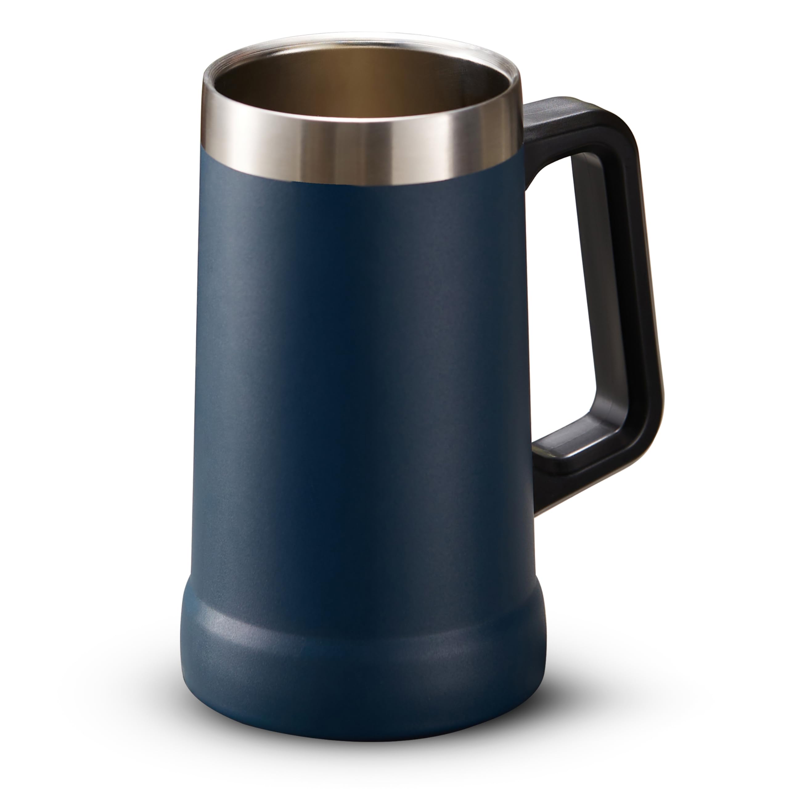 KooK beer stein stainless steel mug ready for hot or cold drinks.