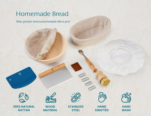 KooK Bread Proofing Set scoring lame with case for clean edge scoring.