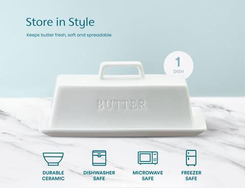 KooK butter dish in microwave for softening butter