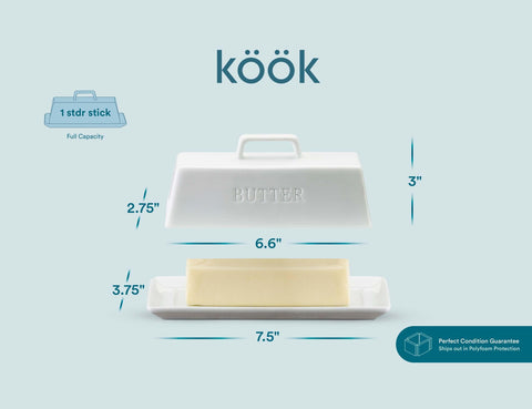 KooK butter dish holding one standard stick
