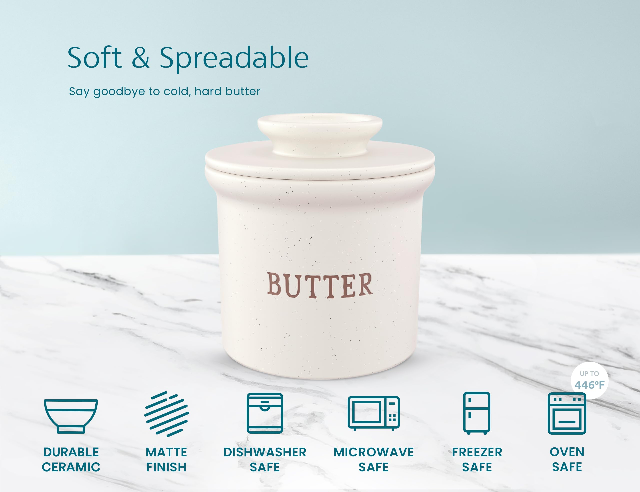 KooK Butter Keeper countertop setup ready for quick spreading.