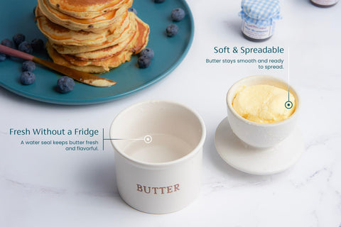 KooK Butter Keeper water seal keeps butter fresh without fridge.
