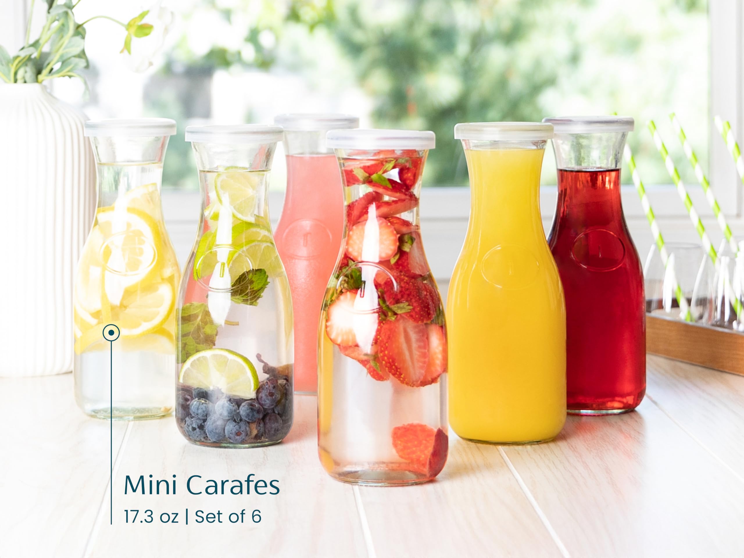 KooK carafe lids tight-fitting to keep contents fresh and spill-free