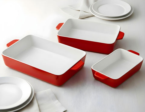 KooK bakeware nesting design demonstrates space-saving storage