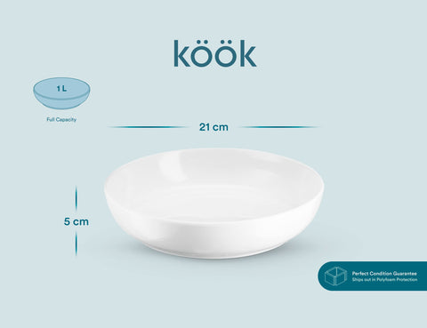 Kook ceramic bowls white glossy finish adds rustic charm to everyday dining.