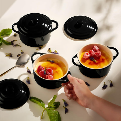 Kook cocotte with two handles shown for easy oven-to-table transfer