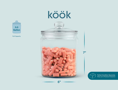 KooK freezer-safe glass storage ideal for frozen or bulk ingredients