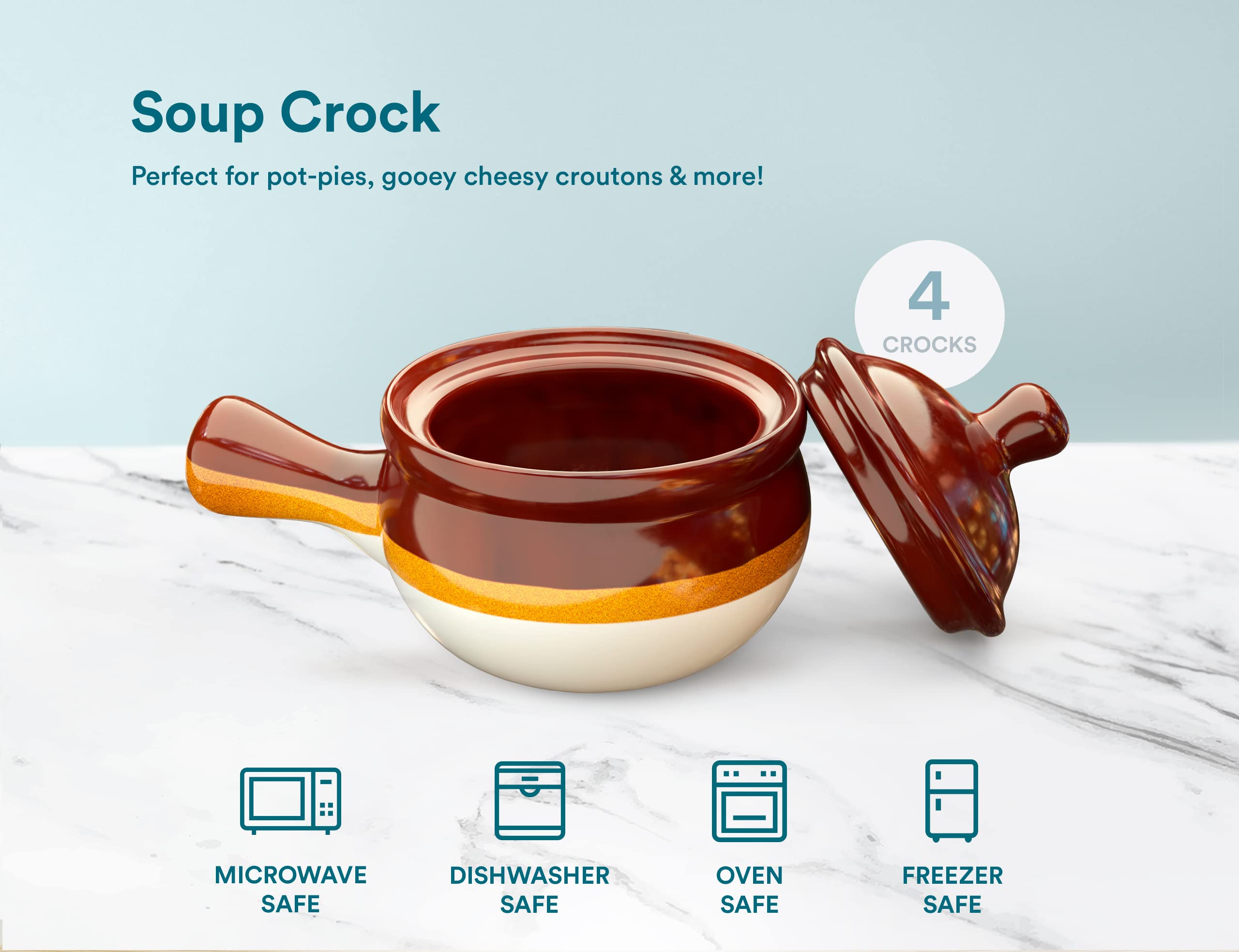 KooK Puebla 15-ounce capacity crock perfect for single portions and personal meals.