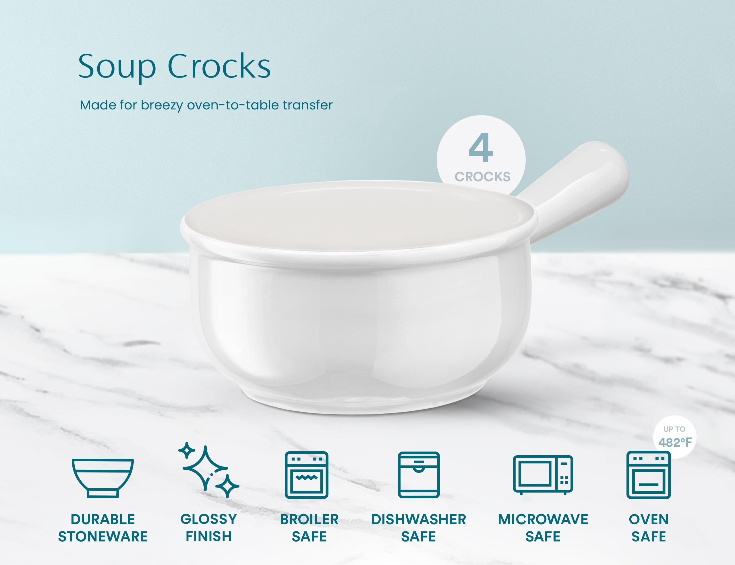 KooK 15 oz portion size is perfect for individual meals at the table