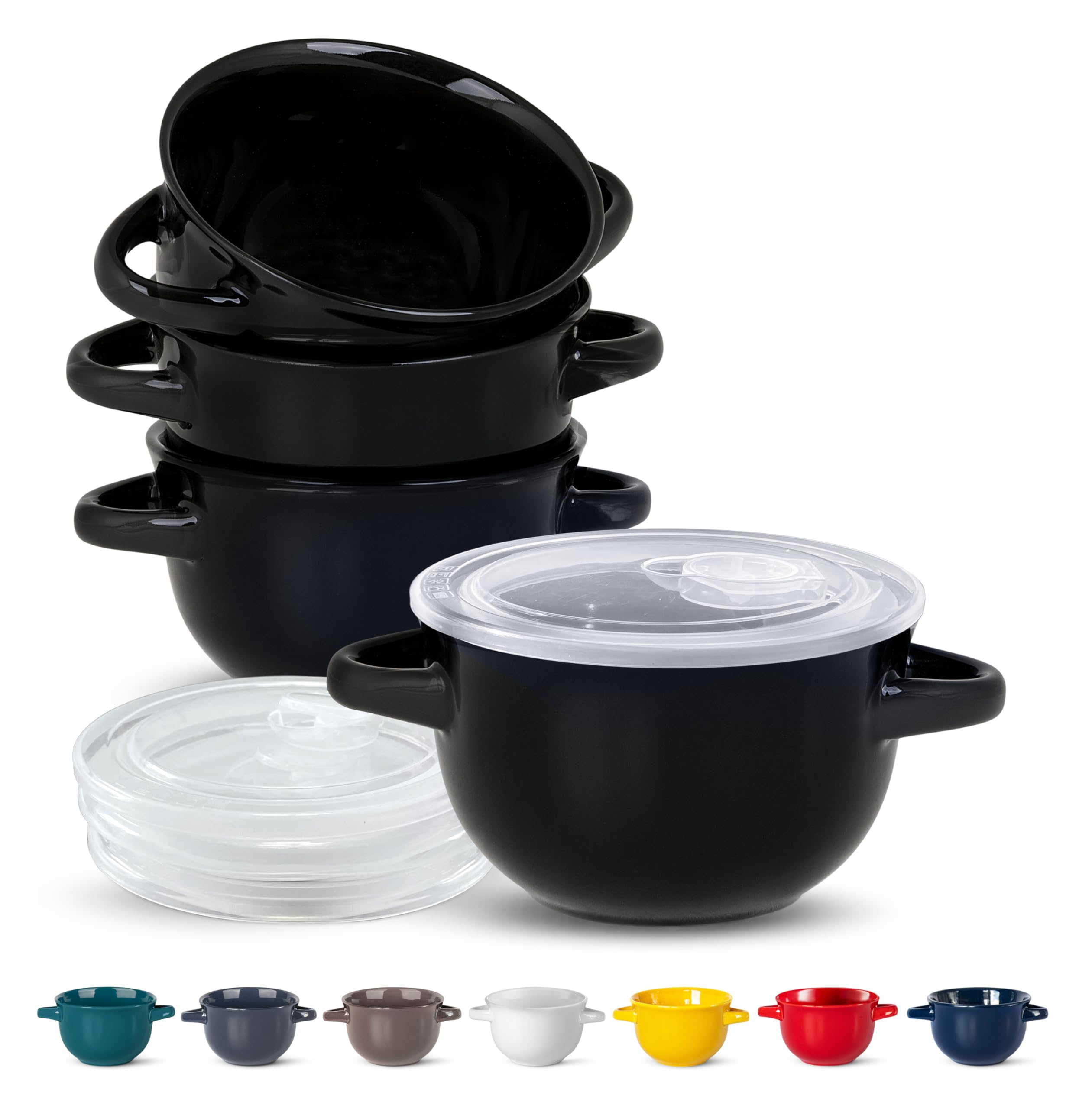 KooK French Onion Soup Crock with handles for easy oven-to-table serving