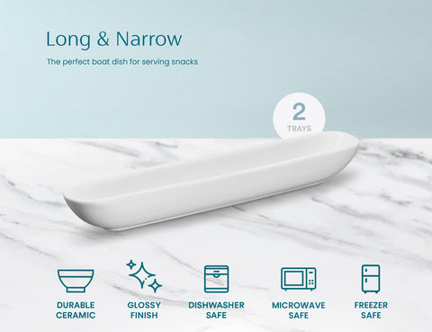 KooK white ceramic tray ideal for garden party grazing.