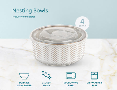 KooK Narbonne ivory bowls microwave safe for quick reheats and meal prep