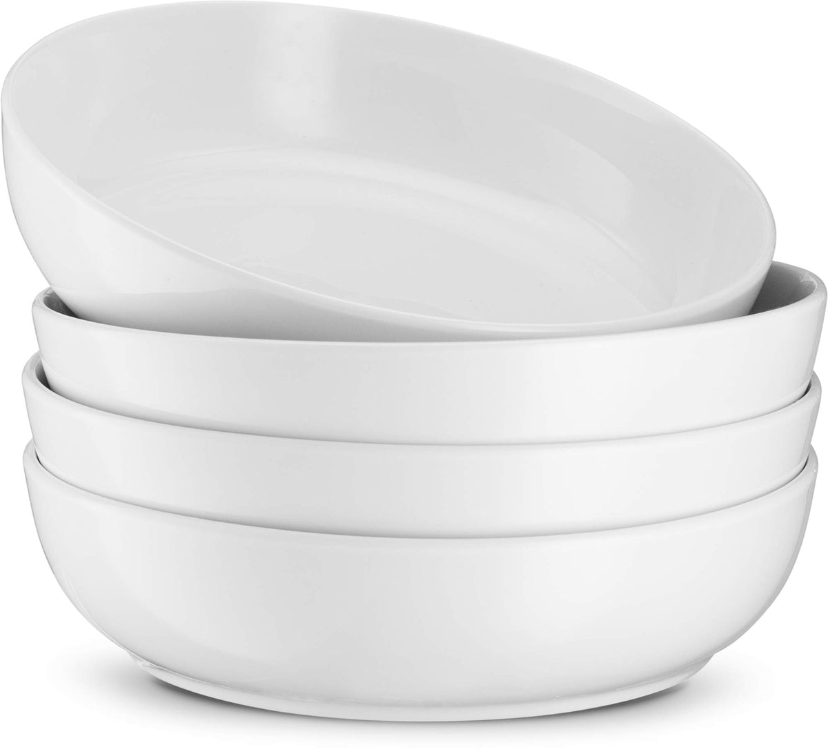 Kook pasta bowl white set of four, ideal for family pasta night and stylish table presentation.