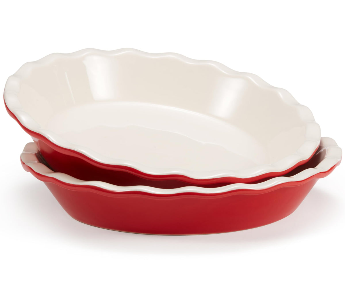 KooK Pie Pan deep-dish with wave edge for even crusts.