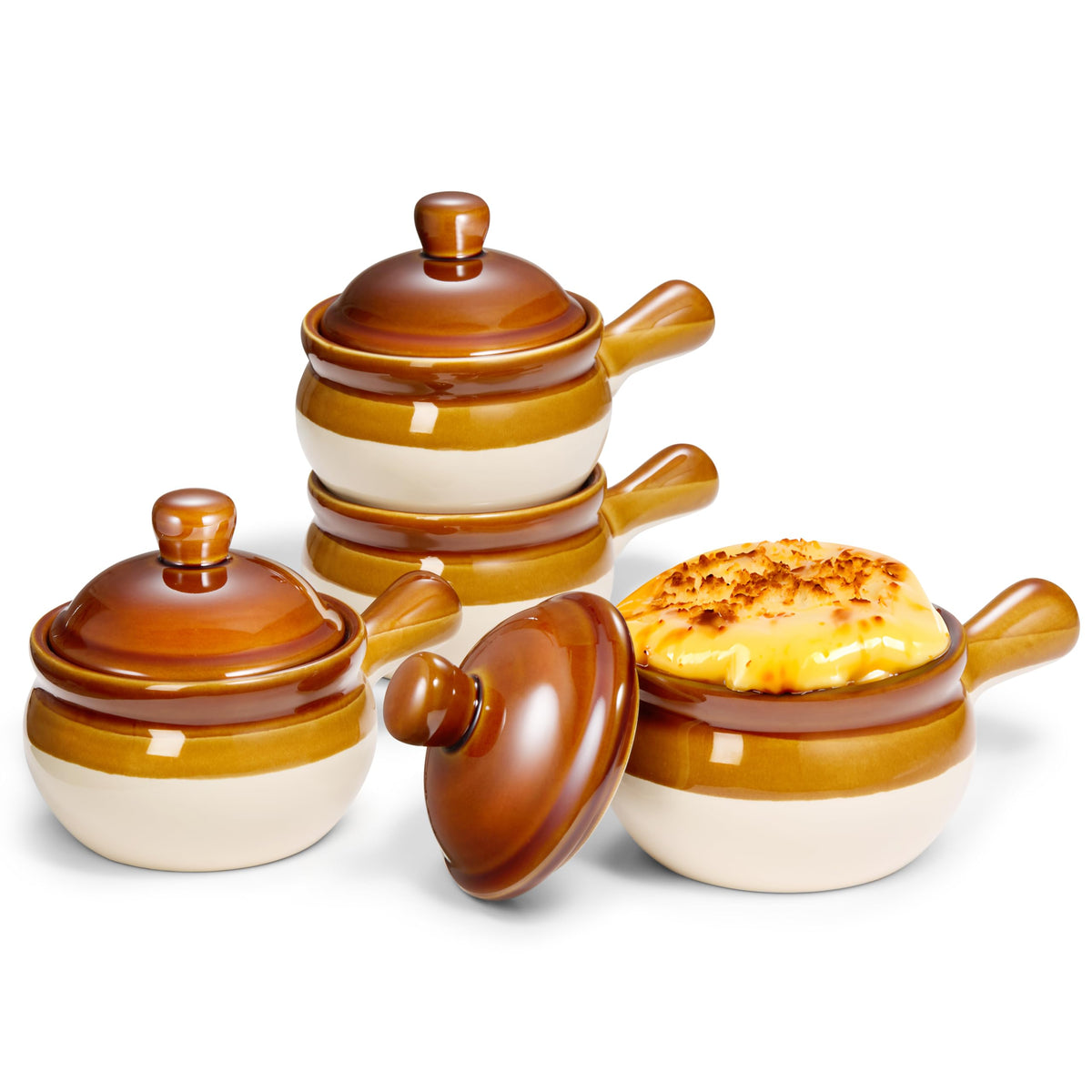 KooK Puebla collection French Onion Crock 15oz ready to serve rich, cheesy soups.