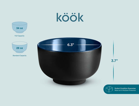 KooK footed base adds stability during busy family dinners.
