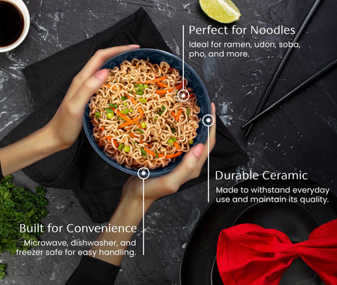 KooK microwave-safe ramen bowl for quick reheats and convenience.