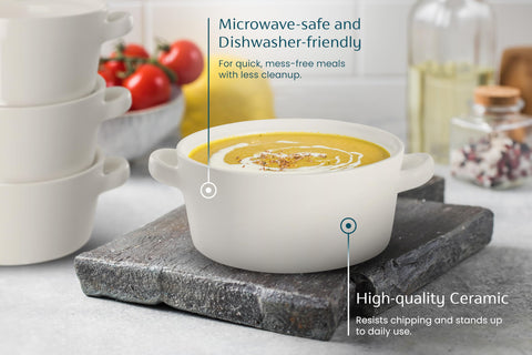 Kook Soup Crocks are oven-safe, ideal for casseroles and pot pies