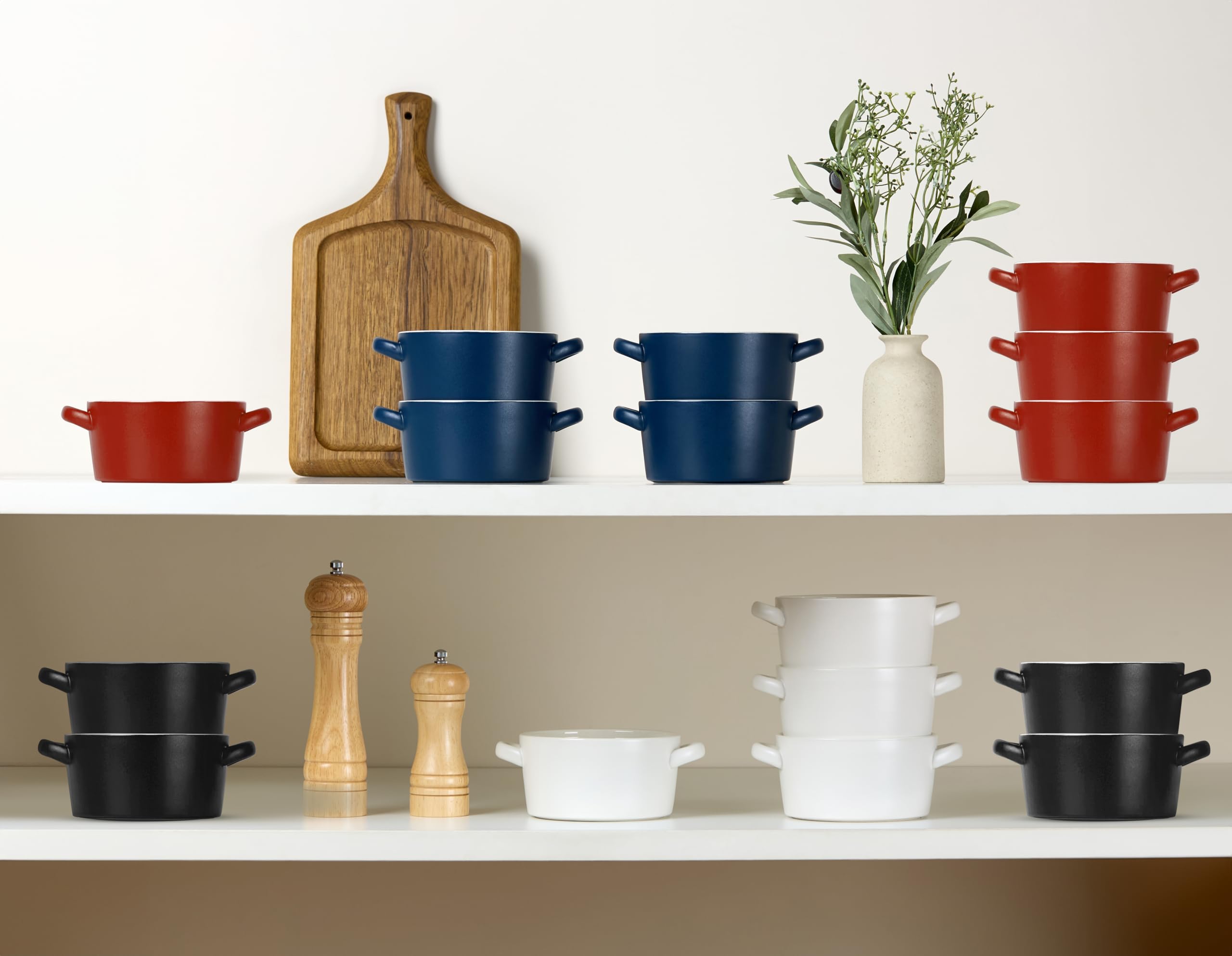 Durable stoneware finish adds rustic charm to the table with Kook Crocks