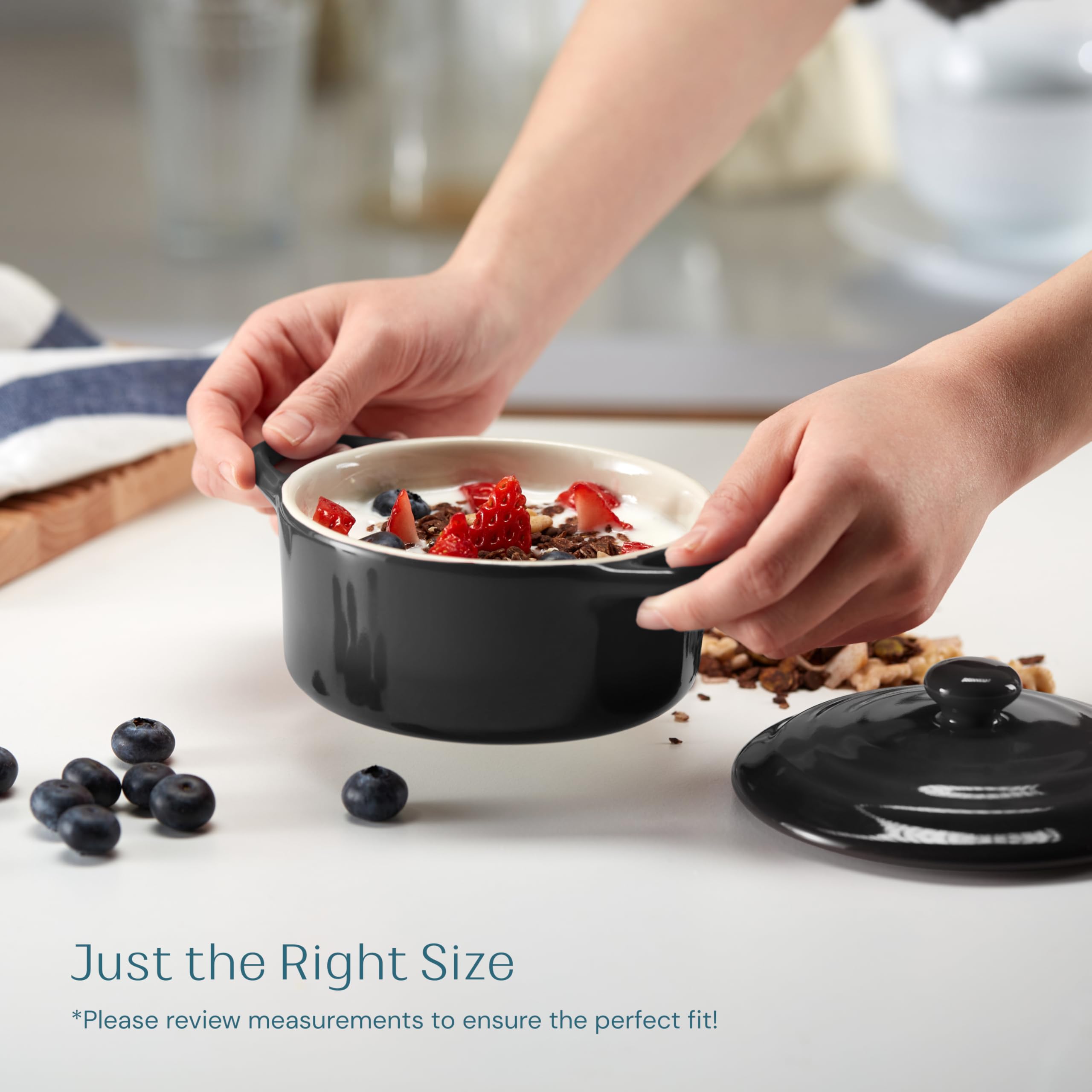 Kook stoneware stackable cocottes save cabinet space and prep time