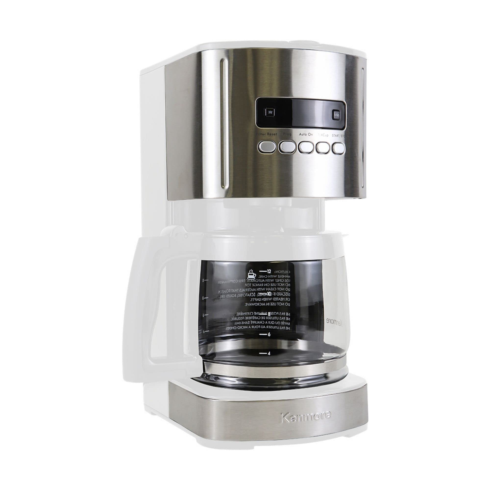 Koolatron Kenmore coffee maker front view, compact design for easy countertop use.