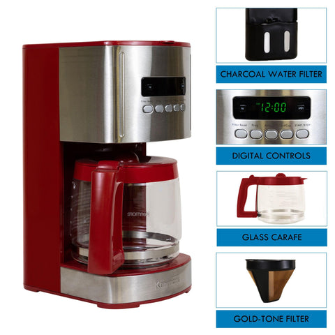 Koolatron Kenmore drip coffee maker bold flavor option enhances richness