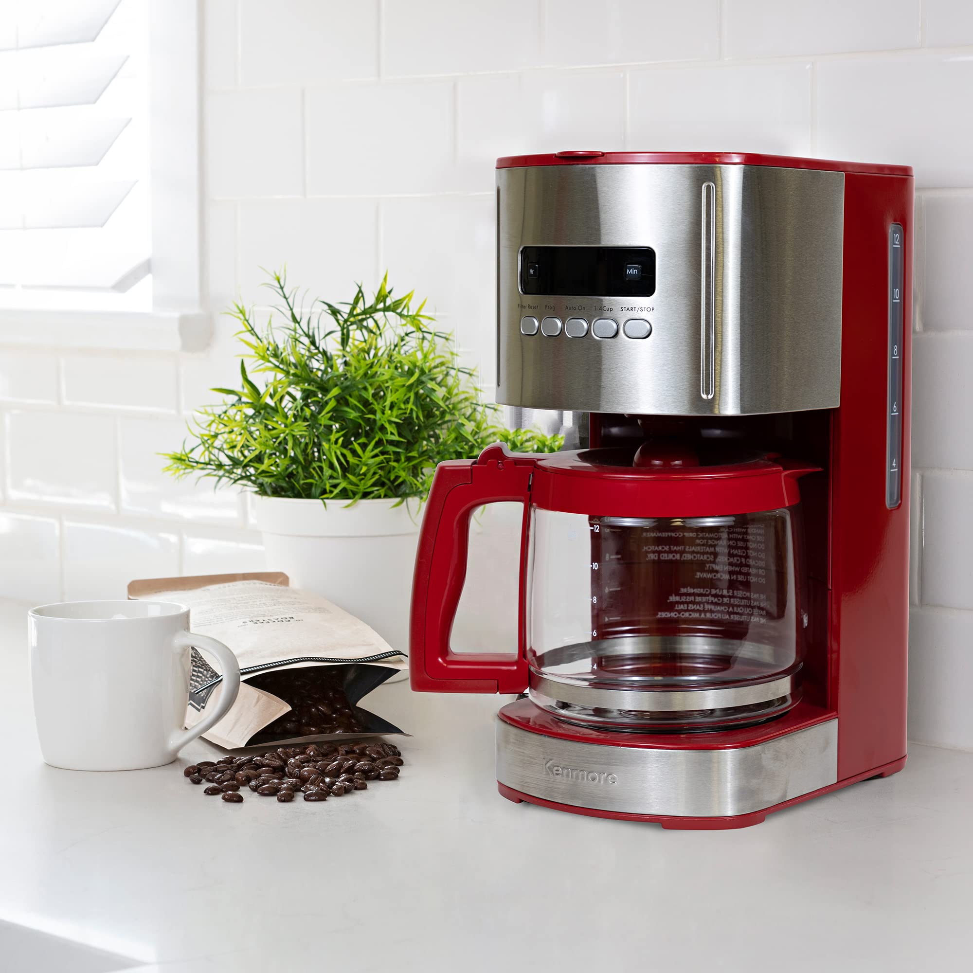 Koolatron Kenmore coffee maker digital controls enabling precise programmable brewing