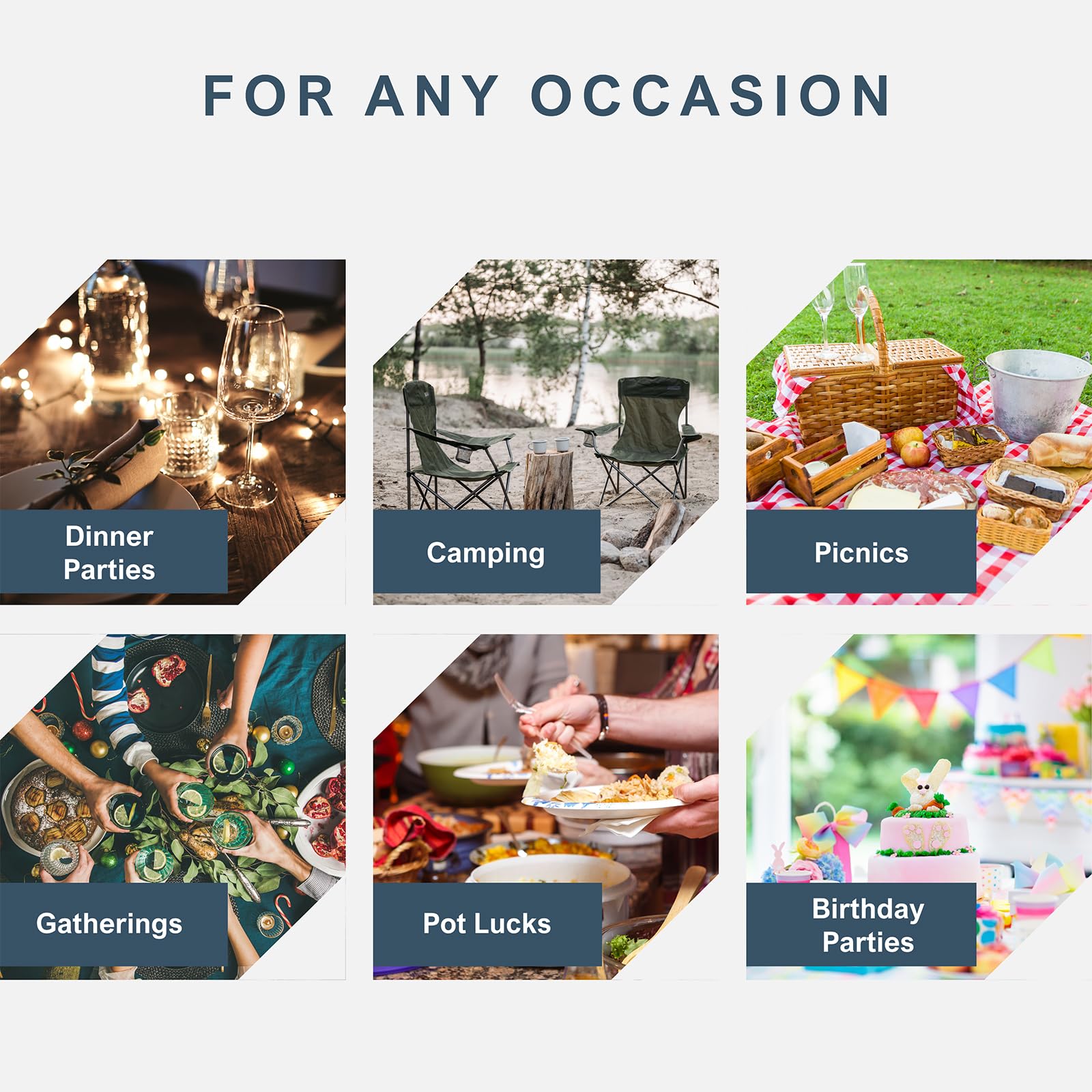 KoolCool BPA-free design offers safe, reusable serving ware.