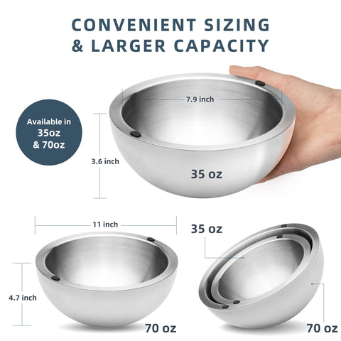 KoolCool insulated bowl shows thermal water chamber for cold sauces at picnics.