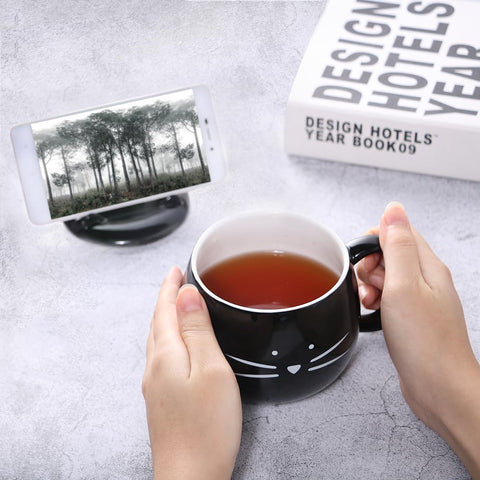 Koolkatkoo cat mug lid with 3D ears for a playful look.