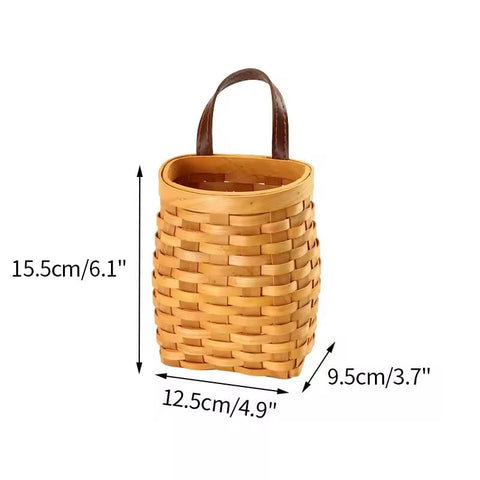 Koolouispoper wooden storage basket provides warm, natural organization